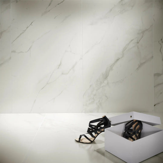 Calacatta Marble White Matt 59.8 x 119.8cm Porcelain Tile - alternate view