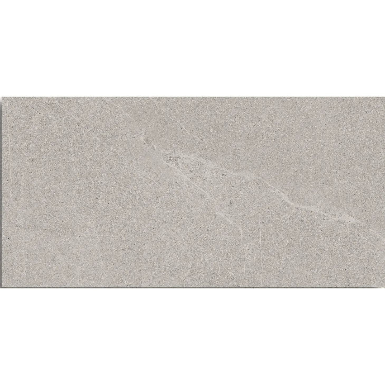 Athens Light Grey Mat 29.8 x 59.8cm glazed ceramic stone effect tile face