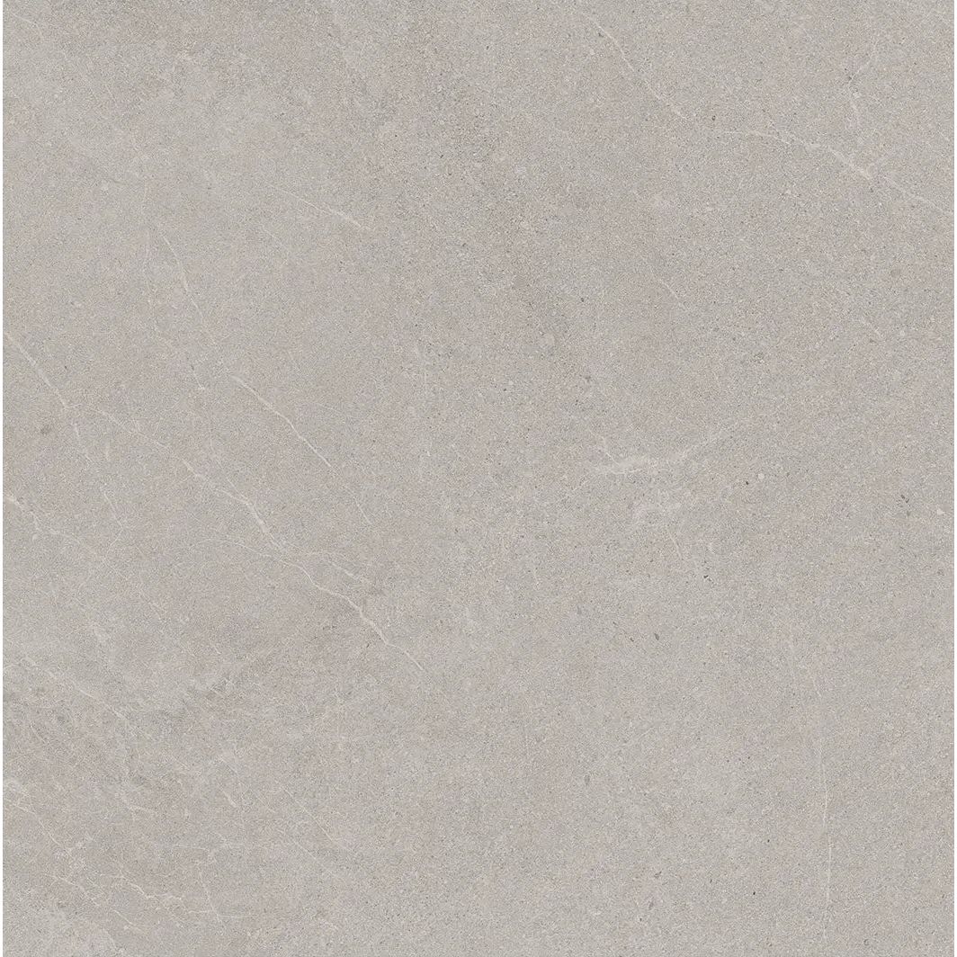 Athens Light Grey Mat 59.8 x 59.8cm glazed porcelain stone effect tile face