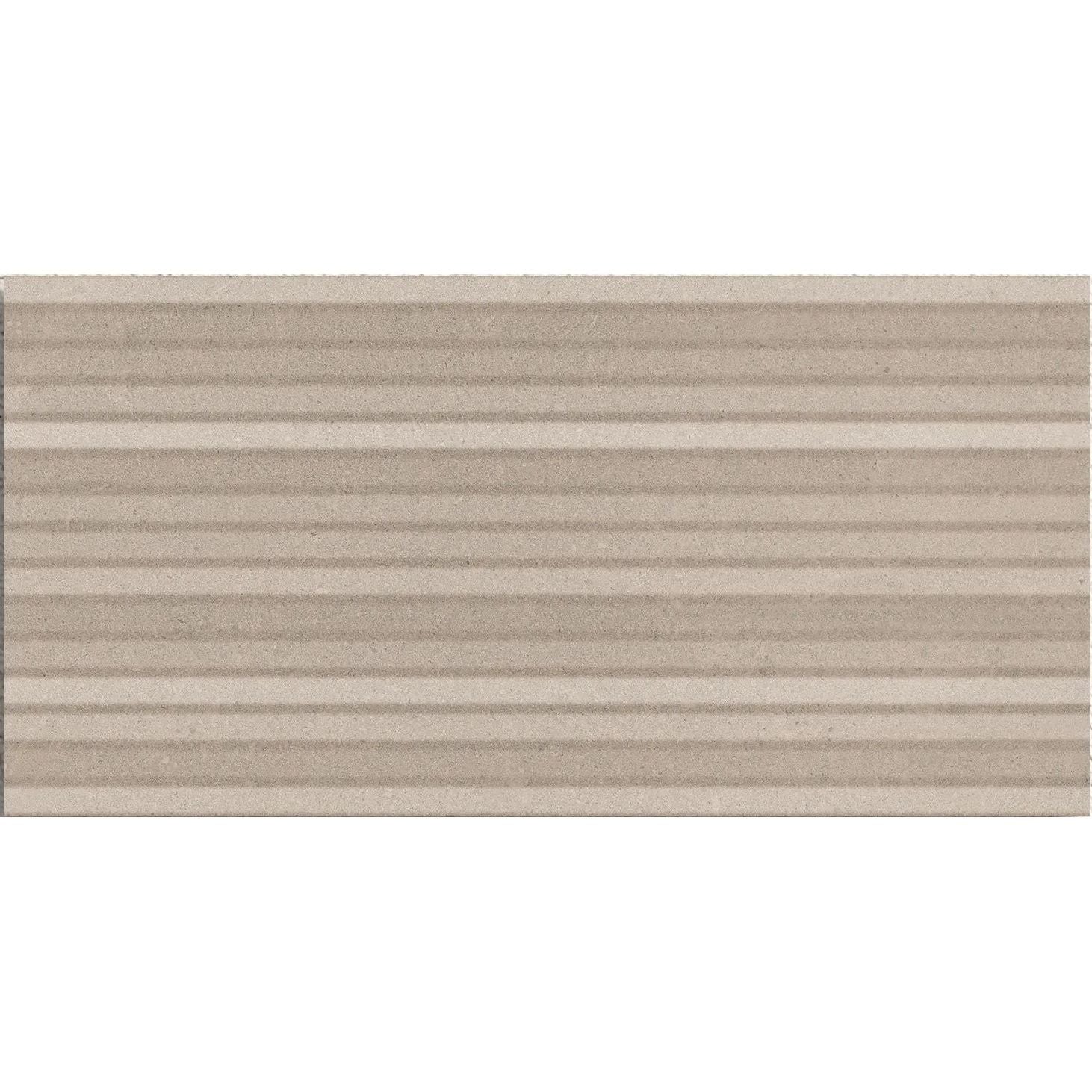 Athens Beige Struktura Décor 29.8 x 59.8cm glazed ceramic stone effect textured tile face