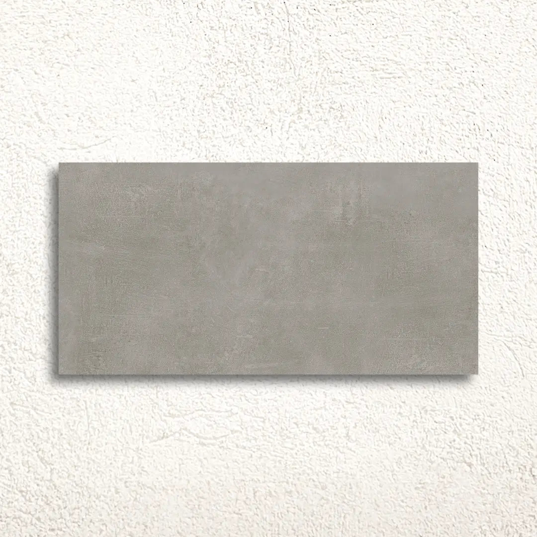 Stark Pure Grey 30 x 60cm glazed ceramic stone effect tile face