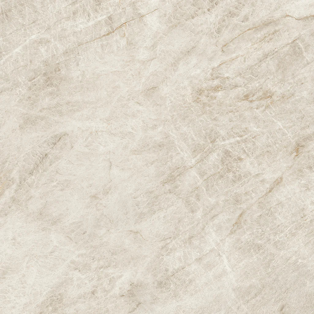 Beige marble tile with subtle gray veining polished and matt finish from Marvel Diva Taj Mahal collection