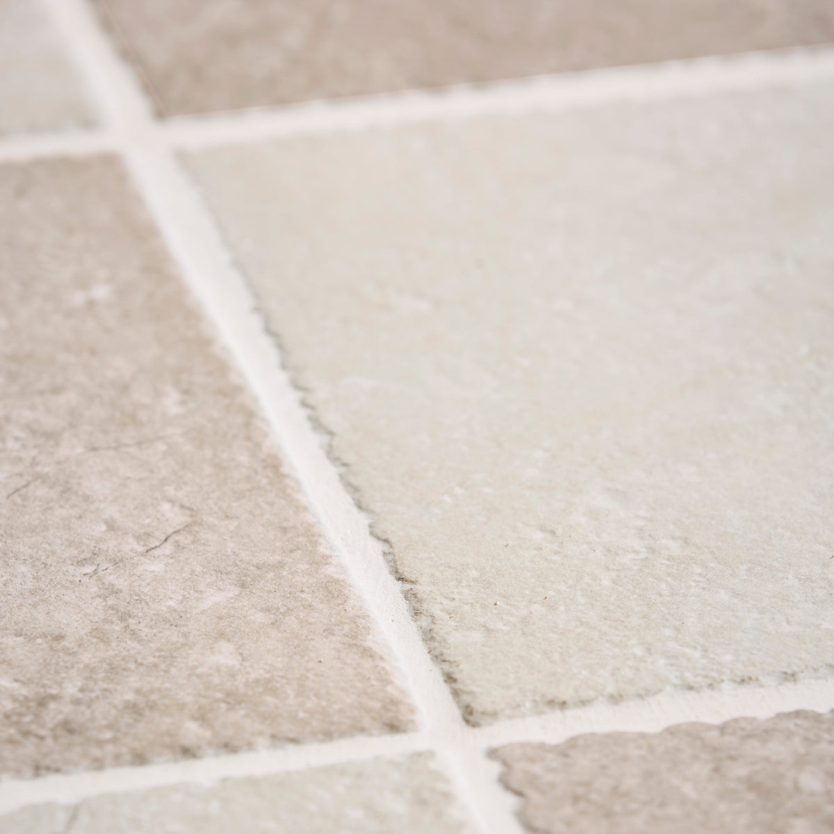 Abbey Porcelain Square Dove & Ivory Wall & Floor Tile 25x25cm