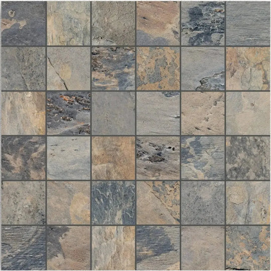 Ardesia Gris Mosaic 30x30cm Tile - alternate view