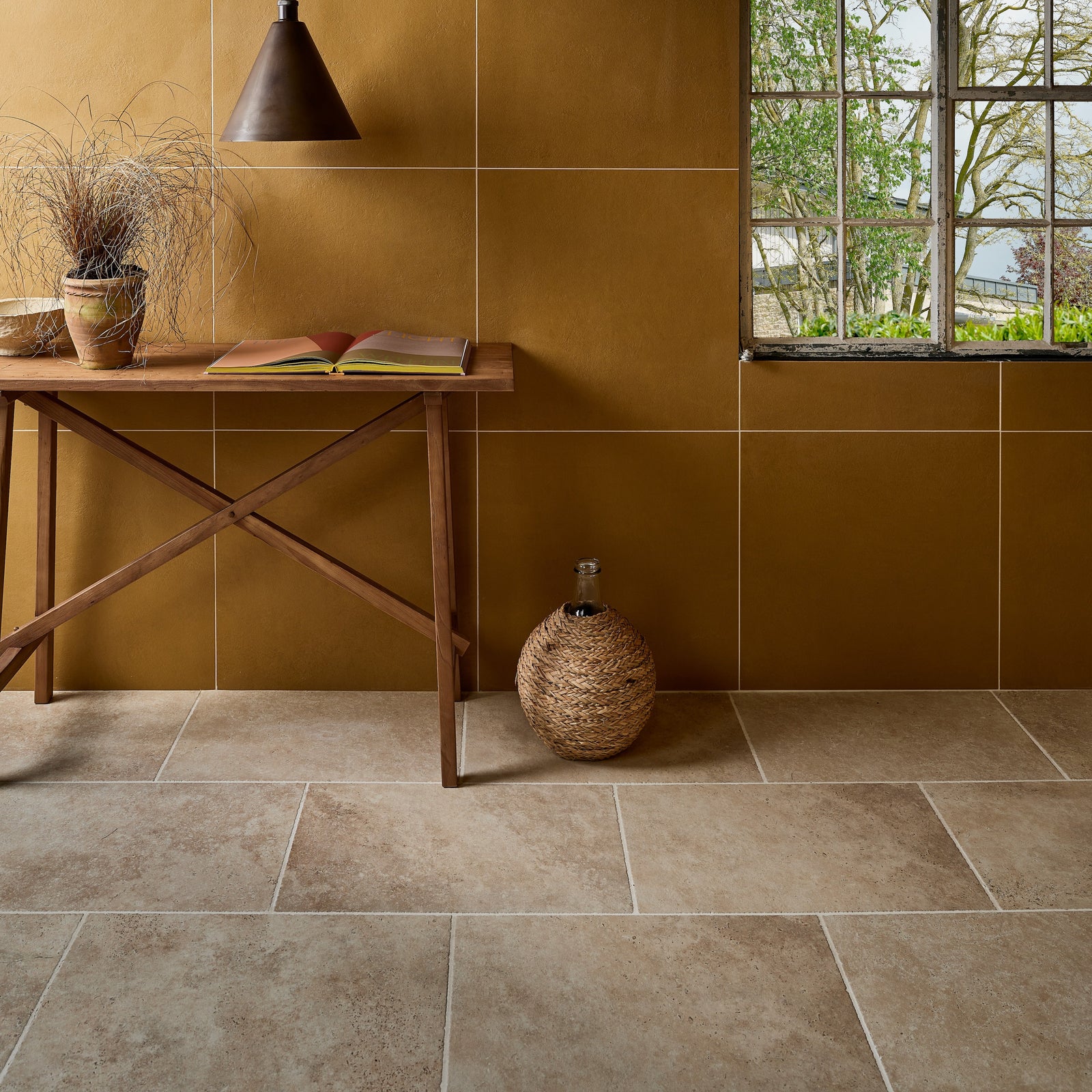 Ascoli Porcelain Beige 40 x 40cm Wall & Floor Tile – close-up detail