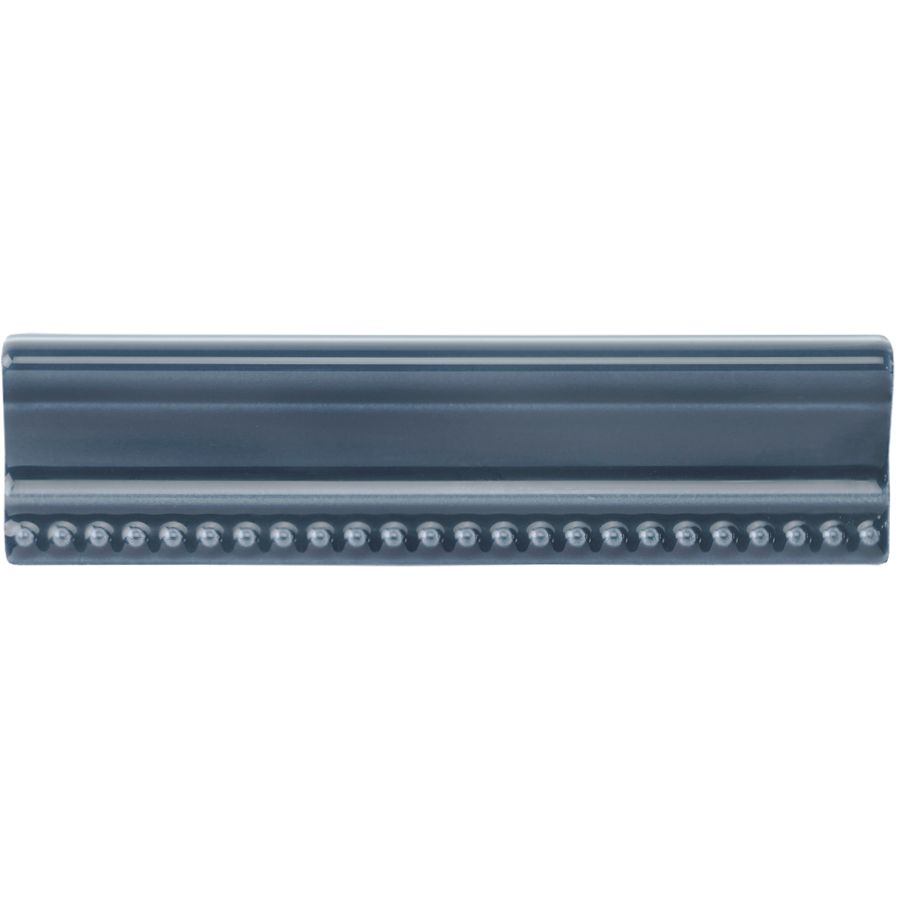 Ascot Blue Hogarth Moulding Ceramic Wall Tile 152x38mm - Gloss