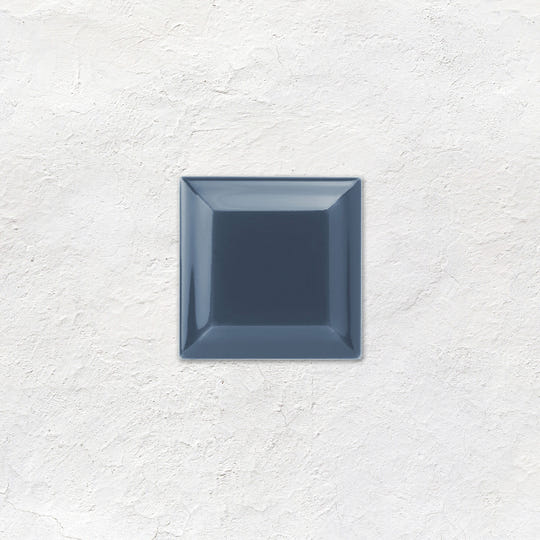 Ascot Blue Metro Bevelled Tile 75 x 75mm - Ceramic - Gloss
