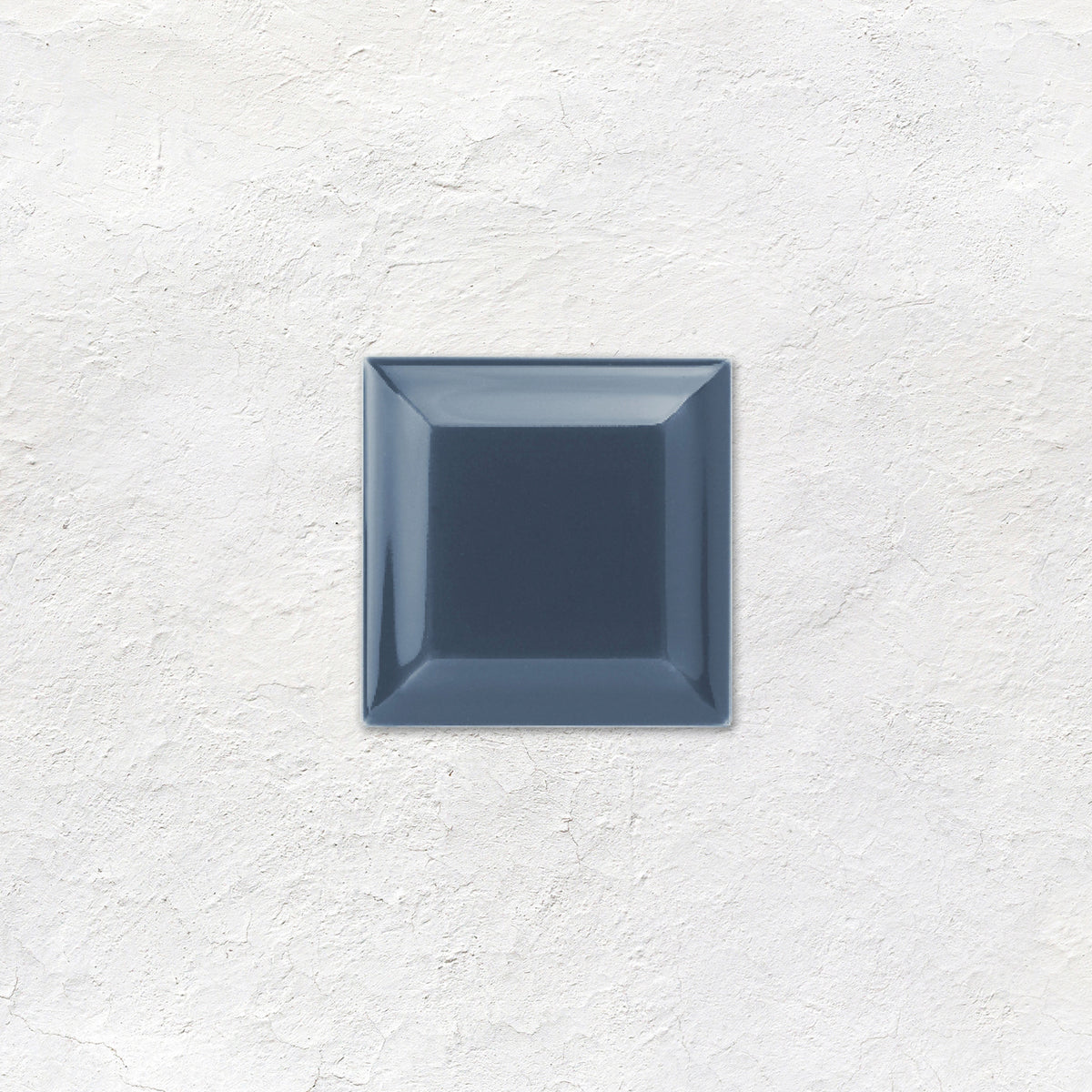 Ascot Blue Metro Bevelled Tile 75 x 75mm - Ceramic - Gloss