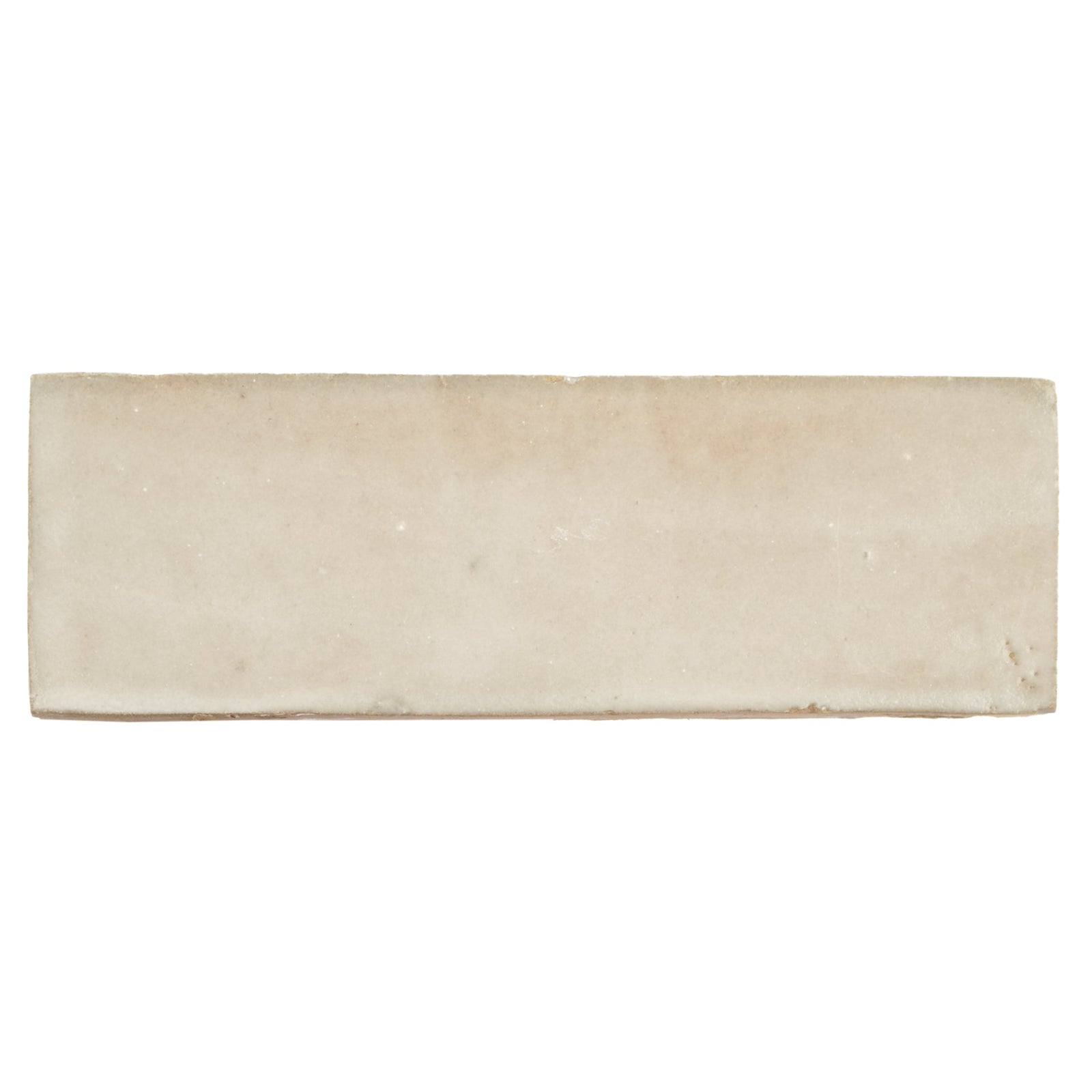 Medina Cloudy White Rectangle Handmade Moroccan Zellige Tile – detail view 6