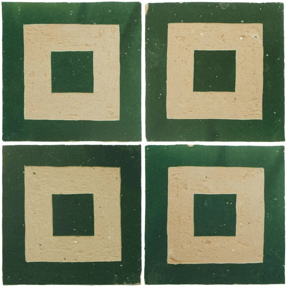 Medina Moss Green Porton Handmade Moroccan Zellige Tile