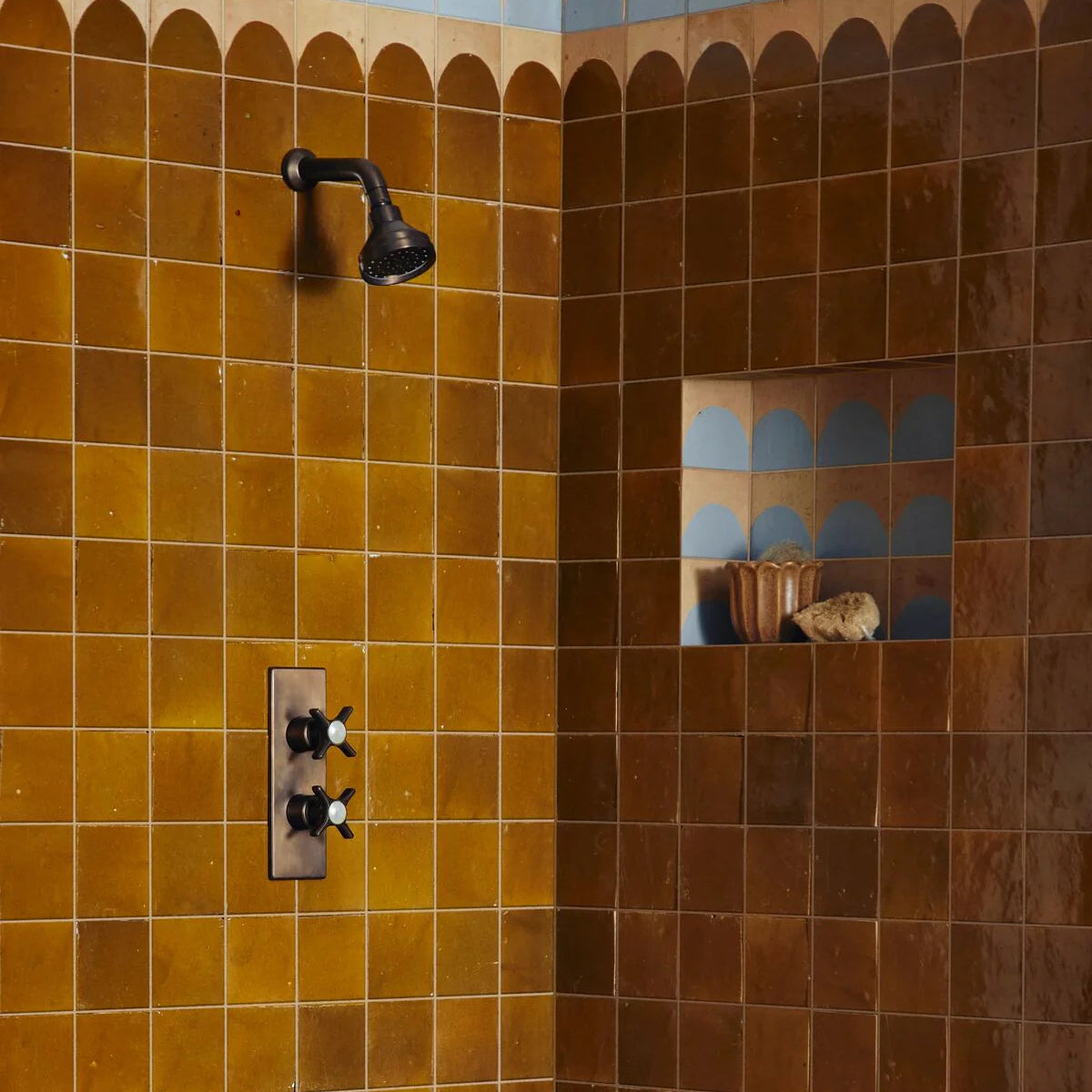 Medina Ochre Square Handmade Moroccan Zellige Tile