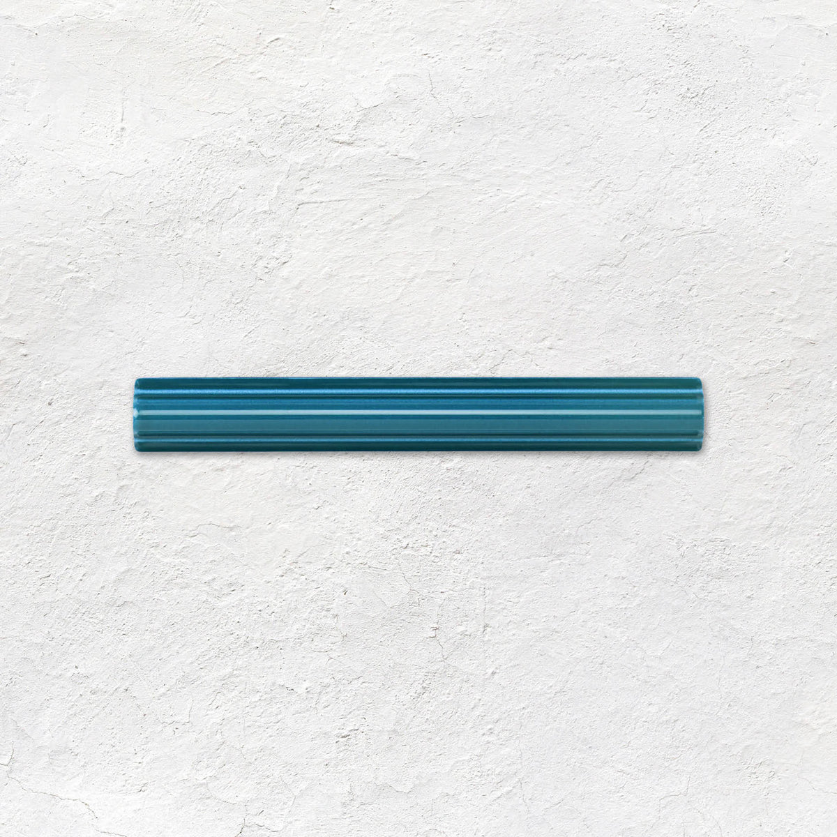 Baroque Blue Astragal Moulding Ceramic Wall Tile 152x21mm - Gloss
