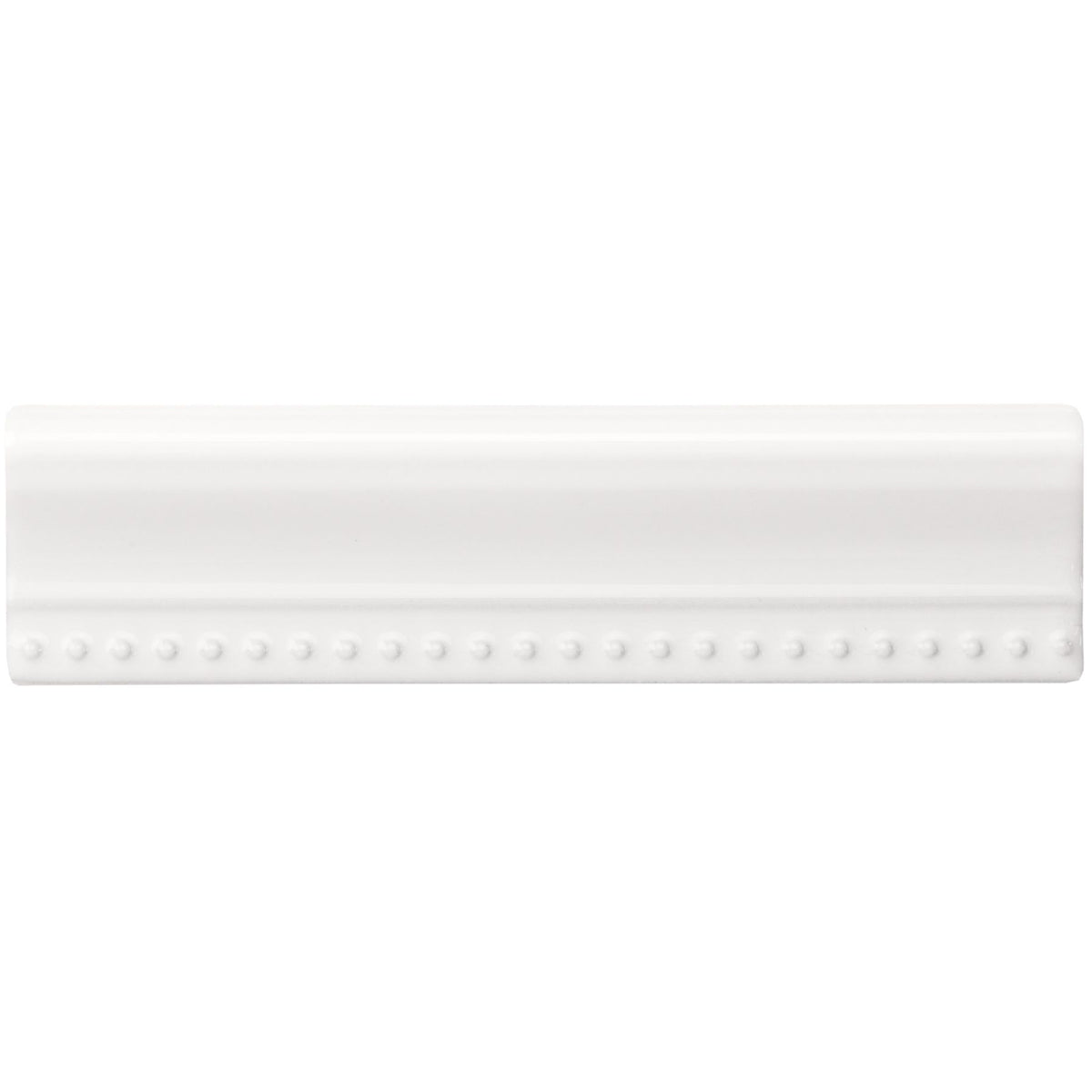 Brilliant White Hogarth Moulding Ceramic Wall Tile 152x38mm