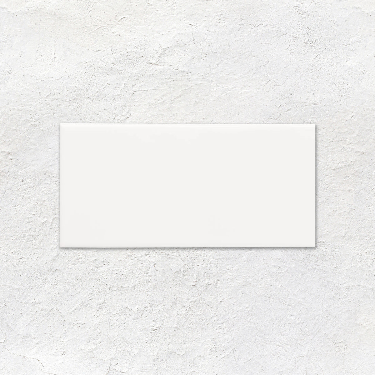 Brilliant White Rounded Short Edge Half Tile
