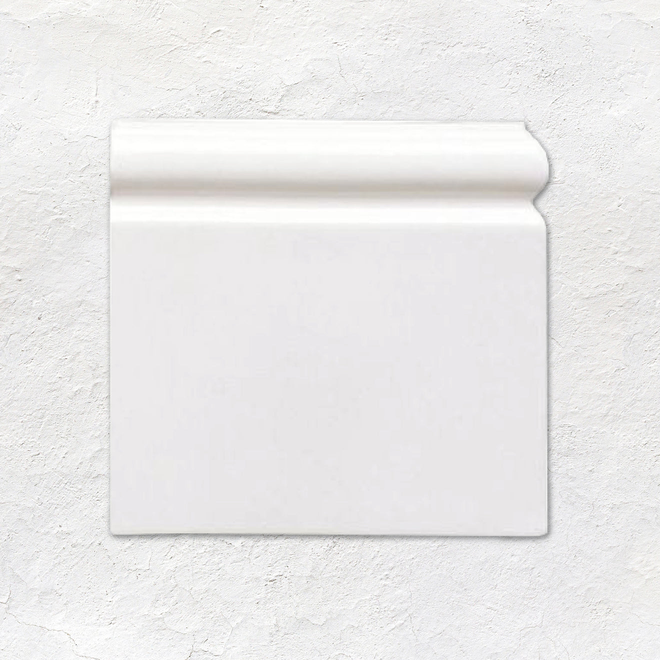 Brilliant White Skirting Right External Corner Ceramic Wall Tile