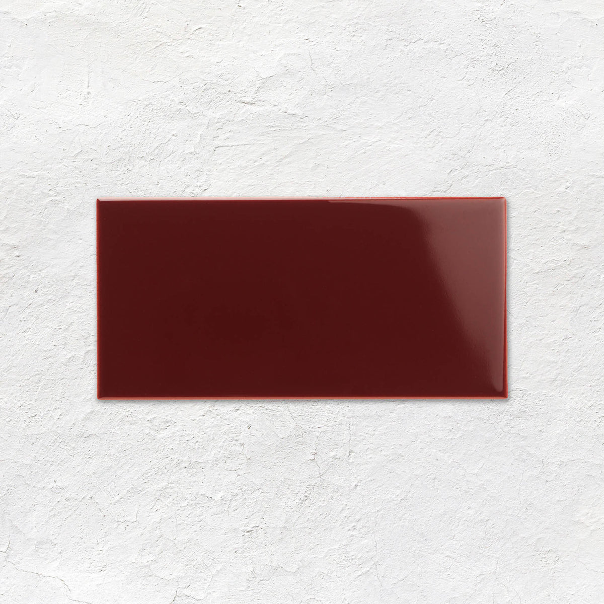 Burgundy Half Tile 152x76mm - Ceramic - Gloss - Red