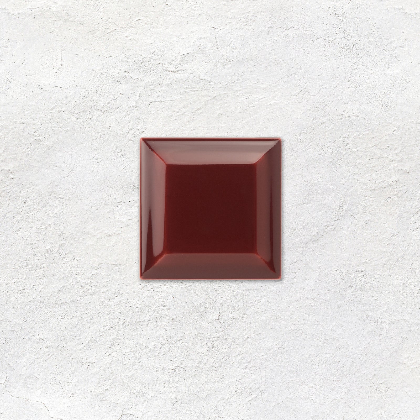 Burgundy Metro Bevelled Tile 75 x 75mm