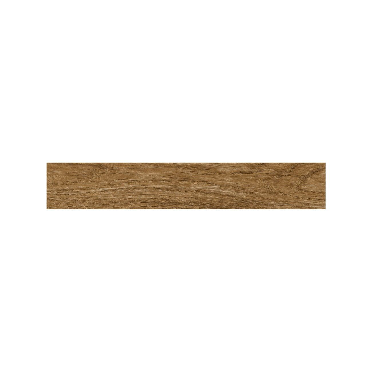 Dark brown Cotswold Elm wood effect floor tiles in a living space