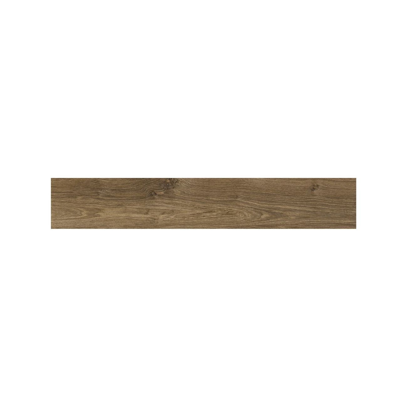 Dark Walnut wood effect plank tiles laid across a kitchen floor, Fired Earth Cotswold