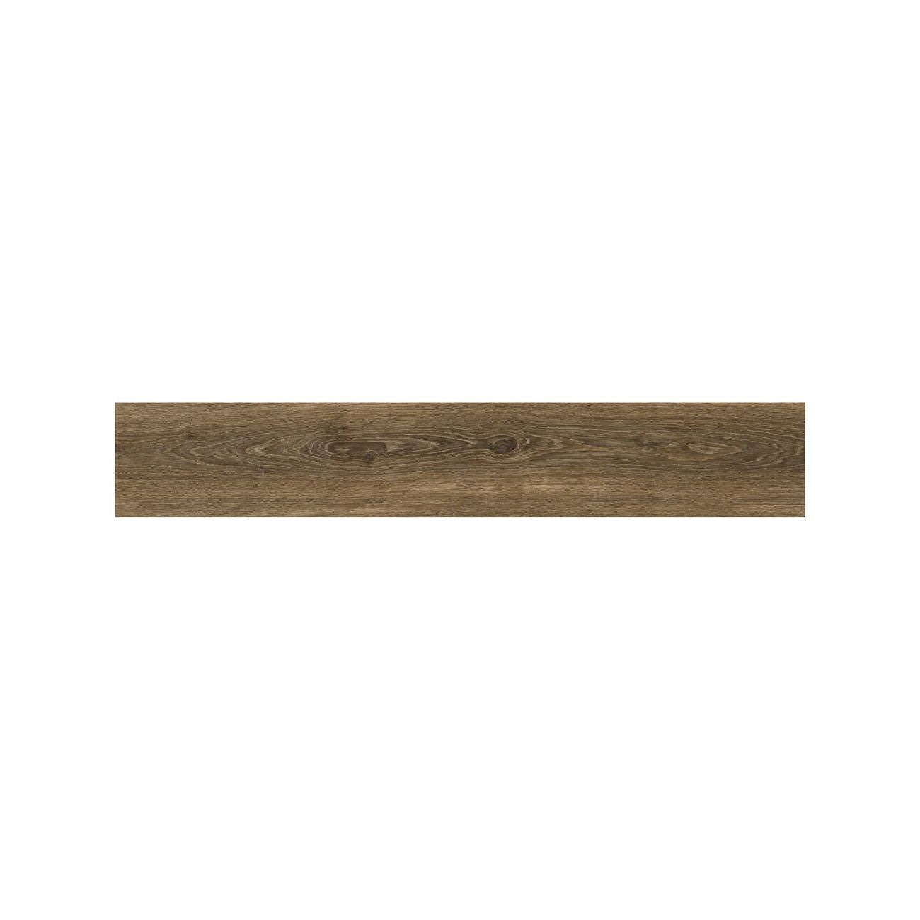 Rich dark Cotswold Walnut wood effect floor tiles in a living space