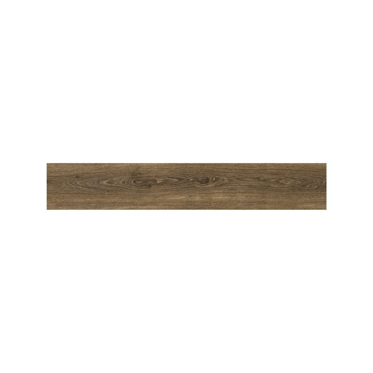 Rich dark Cotswold Walnut wood effect floor tiles in a living space