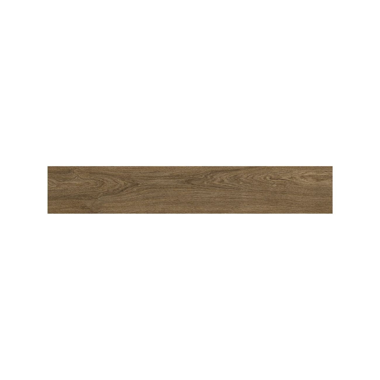 Cotswold Walnut porcelain plank flooring used in a bathroom over underfloor heating