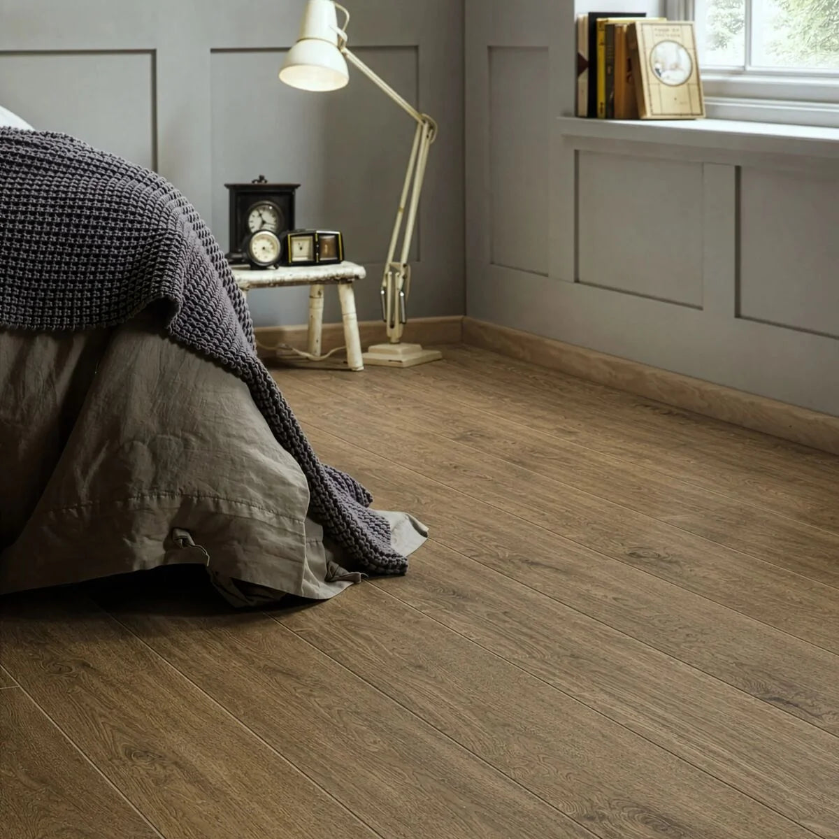 Lyndhurst Walnut Plank Wood Effect Porcelain Tile 19.8 x 119.8cm