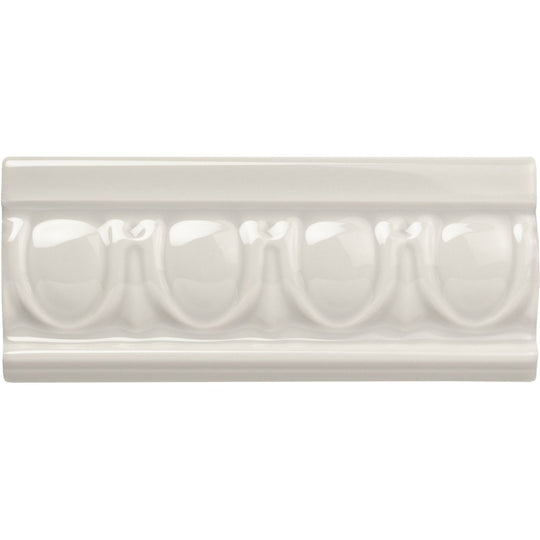 Chancel Grey Egg & Dart Moulding Ceramic Wall Tile 152x65mm - alternate view
