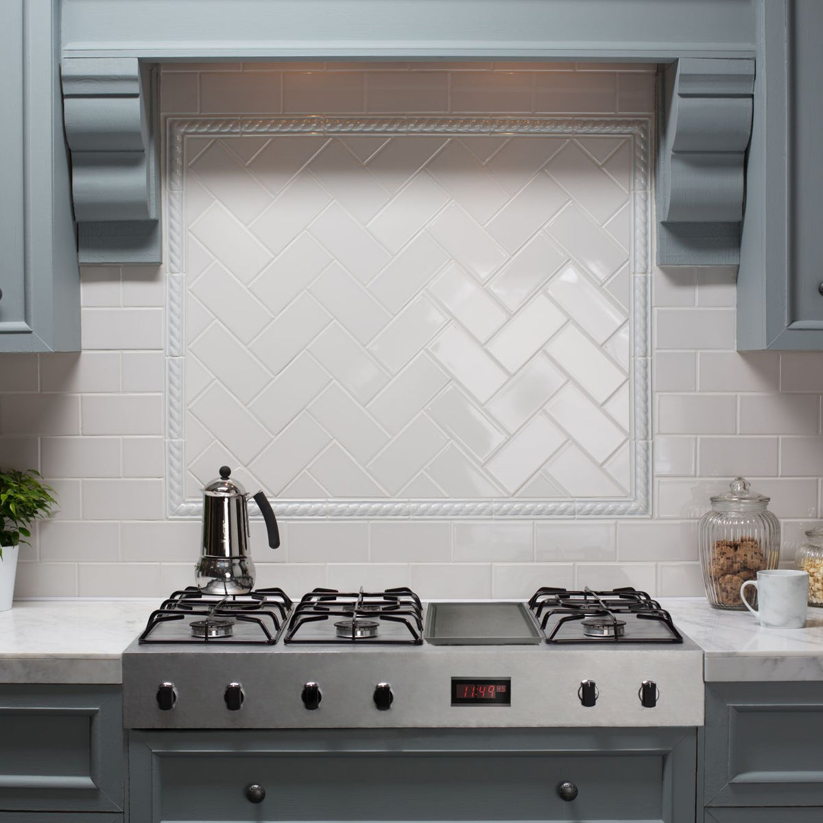 Chancel Grey Half Tile 152x76mm - Ceramic - Gloss