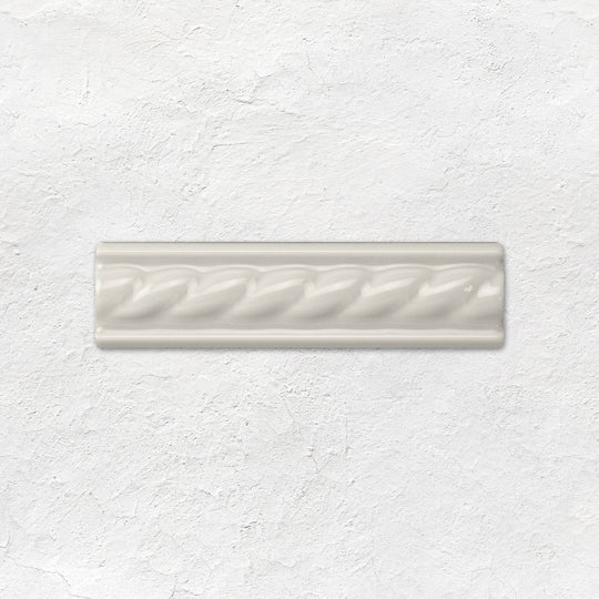 Chancel Grey Rope Moulding Ceramic Wall Tile 152x40mm - Gloss