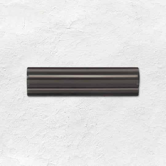 Charcoal Grey Albert Moulding Ceramic Wall Tile 152x40mm - Gloss