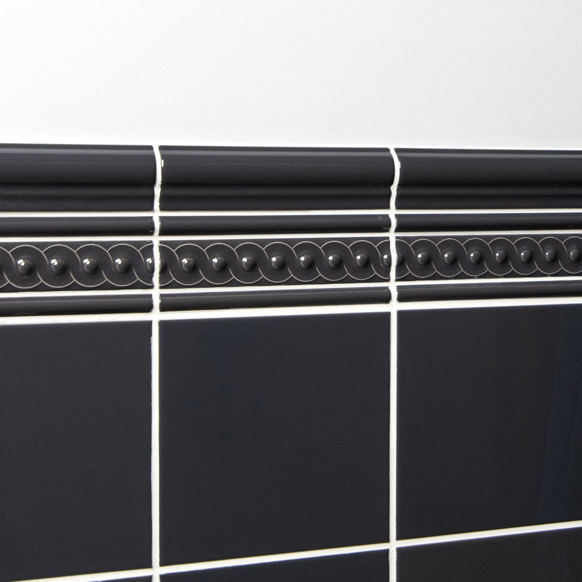 Charcoal Grey Albert Moulding Ceramic Wall Tiles 152x40mm