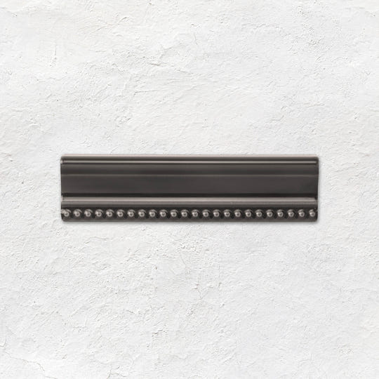 Charcoal Grey Hogarth Moulding Ceramic Wall Tile 152x38mm - Gloss