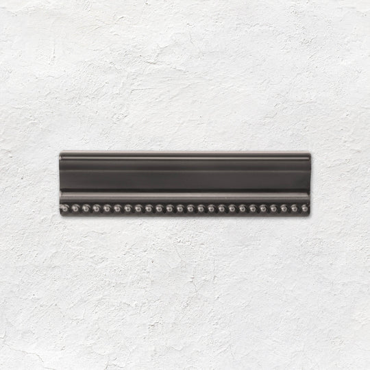 Charcoal Grey Hogarth Moulding Ceramic Wall Tile 152x38mm - Gloss