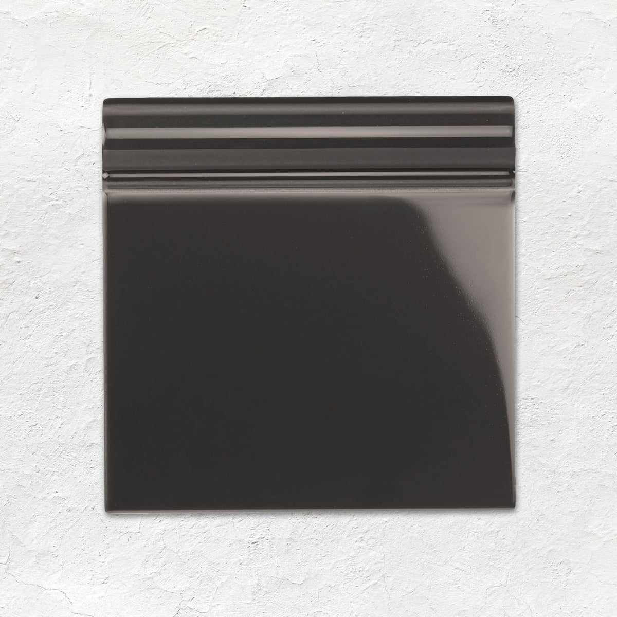 Charcoal Grey Skirting Tile 152x152mm - Ceramic - Gloss