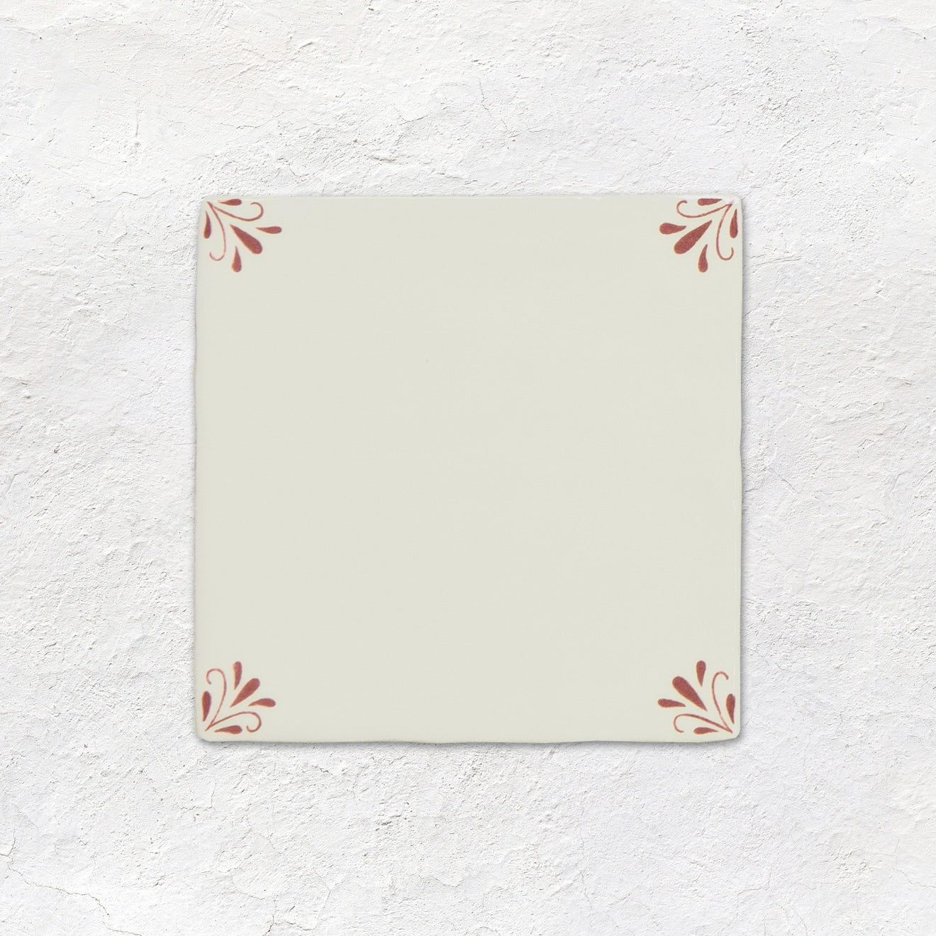Country Delft Field Tile Ada Burgundy