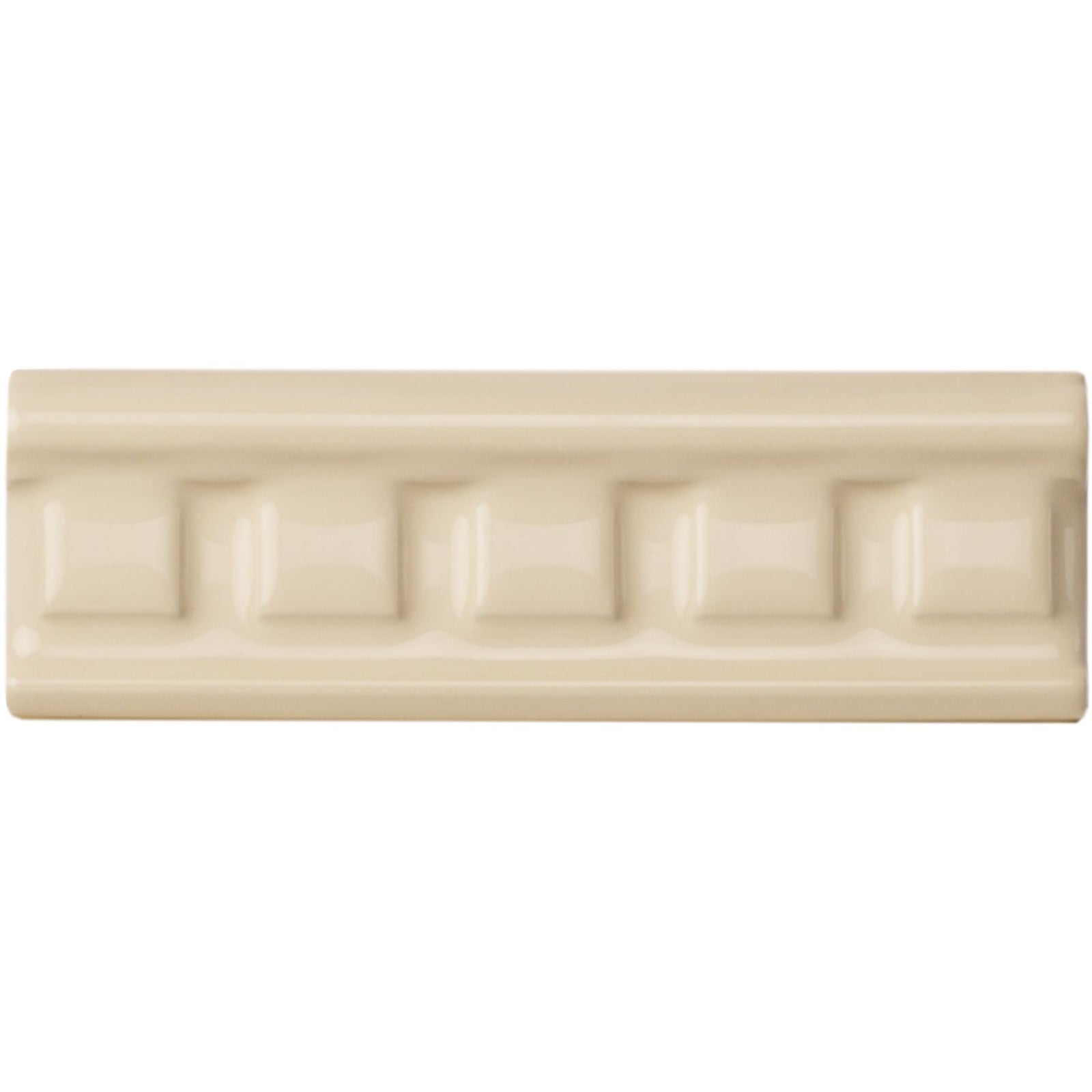 County White Dentil Moulding Ceramic Wall Tile 152x50mm