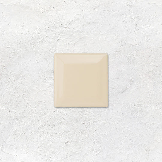 County White Metro Bevelled Tile 75 x 75mm - Ceramic - Gloss