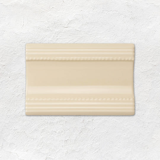 County White Plain Cornice Ceramic Wall Tile 152x75mm - Gloss