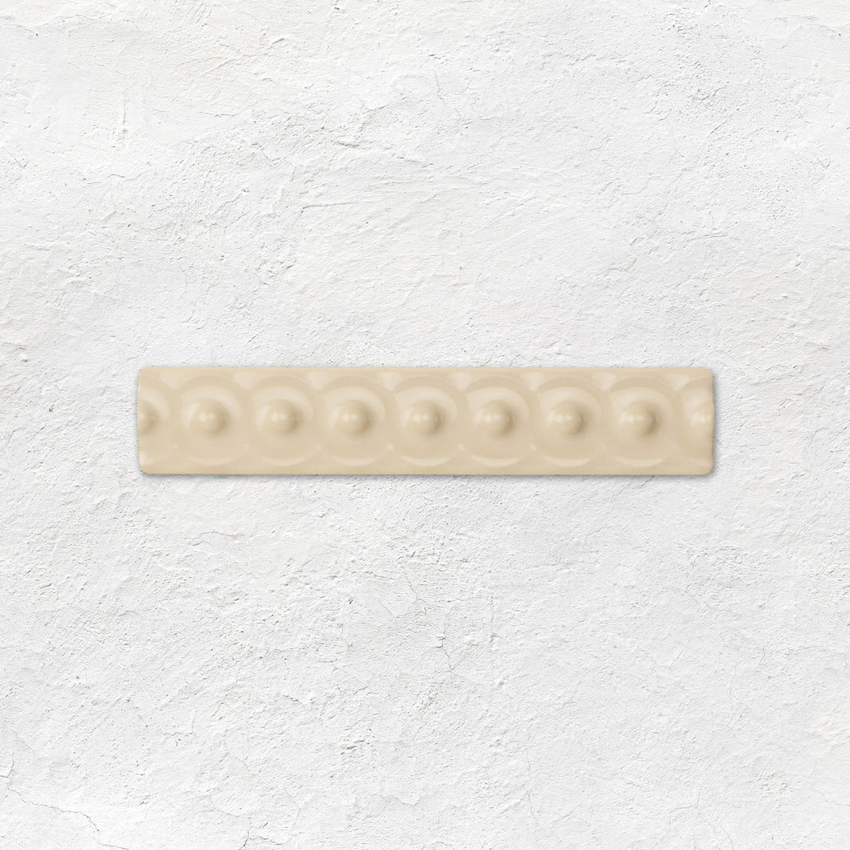 County White Scroll Moulding Ceramic Wall Tile 152x29mm - Gloss