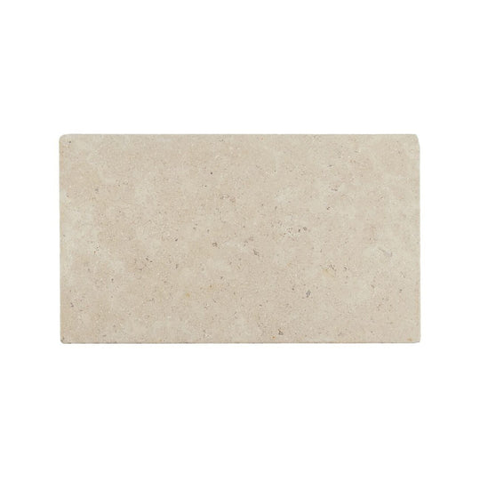 Dijon tumbled limestone 70 x 40.6cm cream and beige natural stone tile face detail