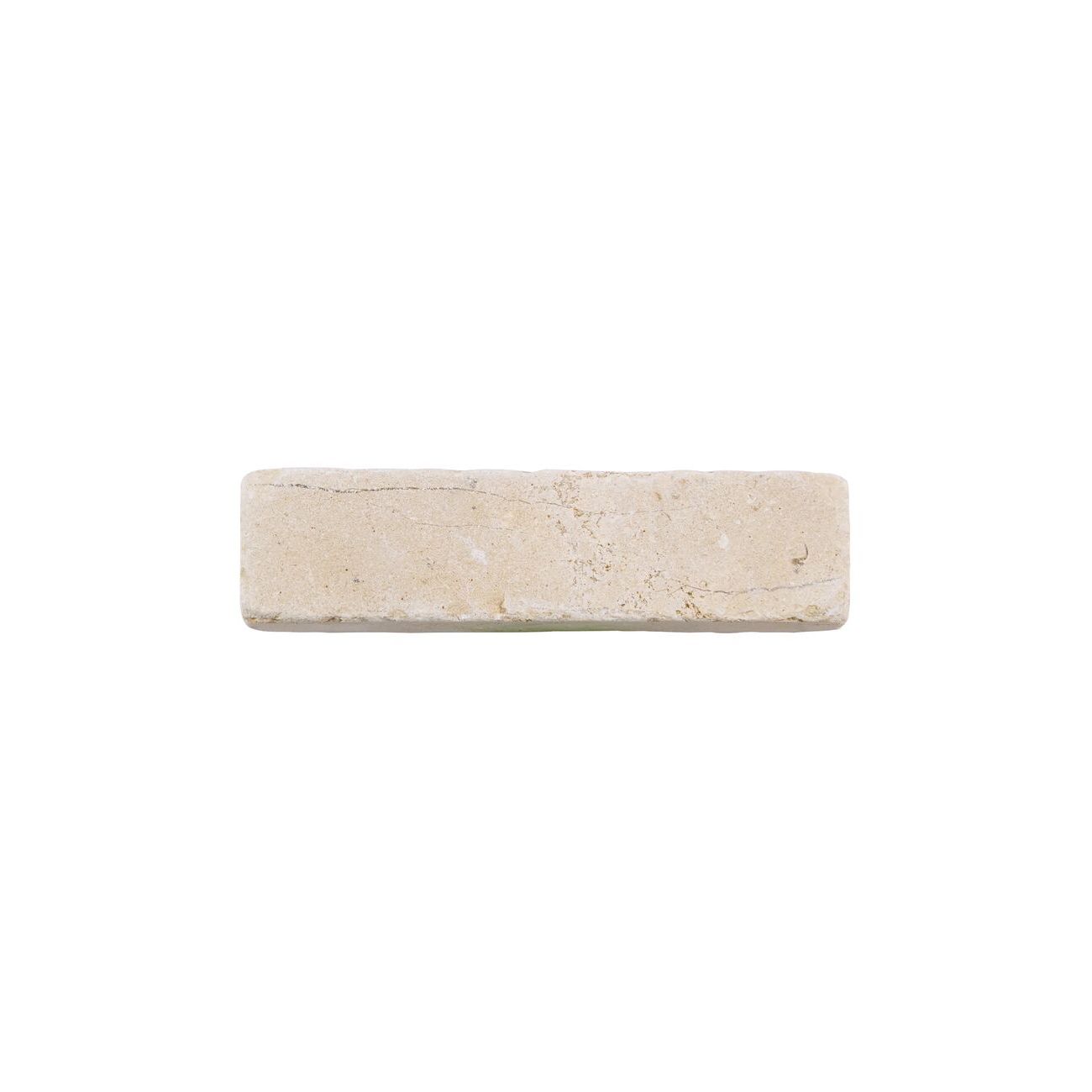 Dijon tumbled limestone 20 x 5cm cream and beige natural stone cobbles face