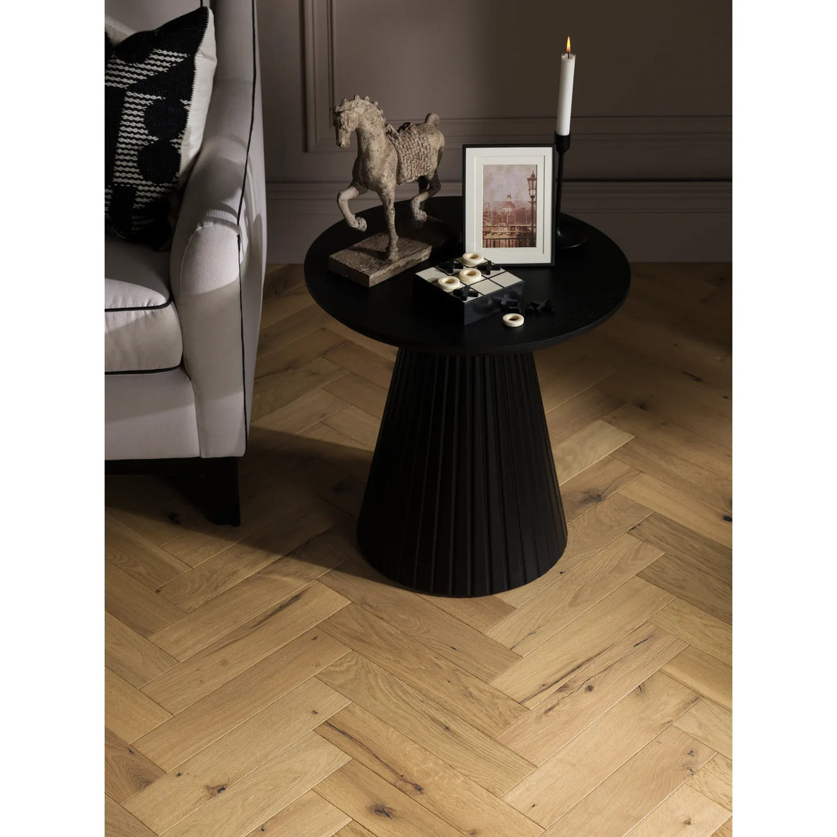 Orkney Beaten Oak parquet flooring