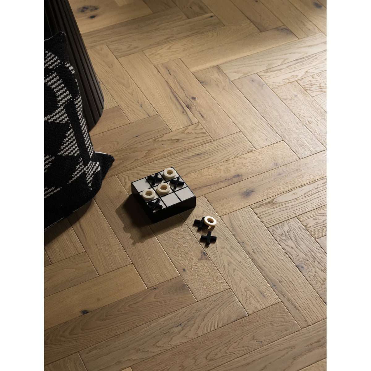 Orkney Beaten Oak herringbone room setting