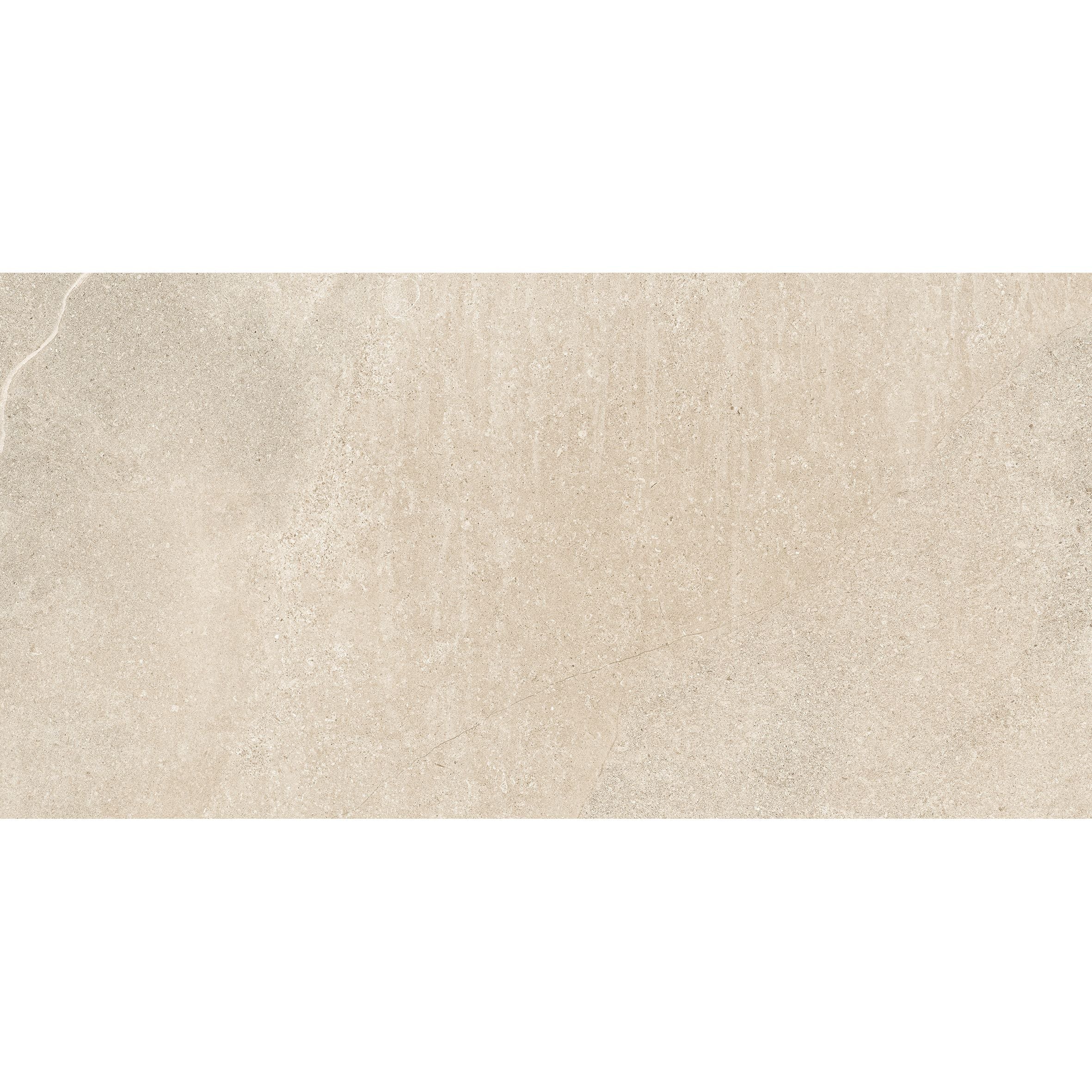 Beige textured ceramic tile with subtle natural stone veining from dorset porcelain collection