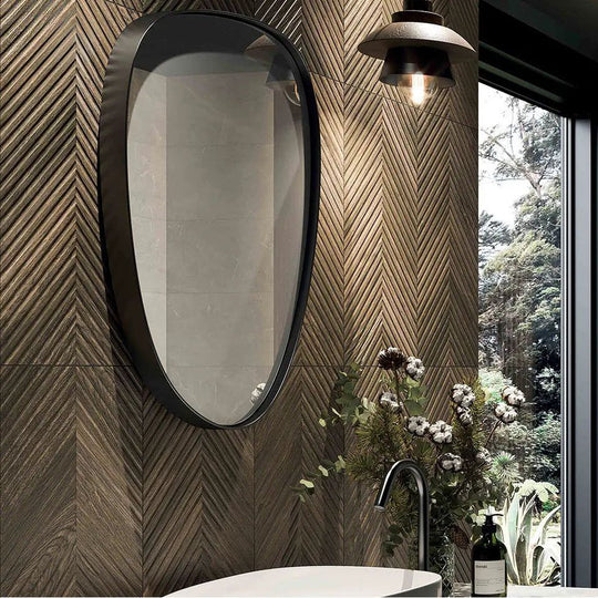 Drewno Brown Chevron 59.8 x 29.8cm porcelain wood effect tile room setting