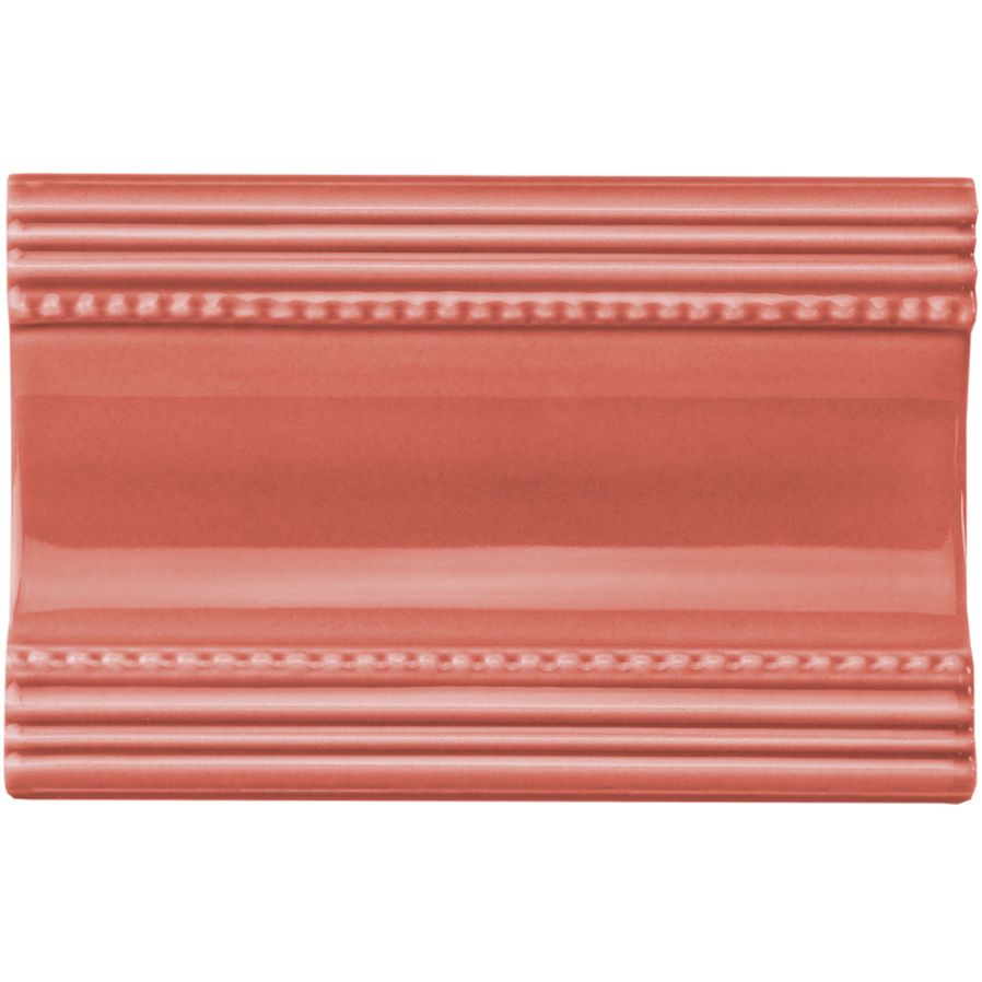 Duchy Pink Plain Cornice Ceramic Wall Tile 152x75mm - Gloss