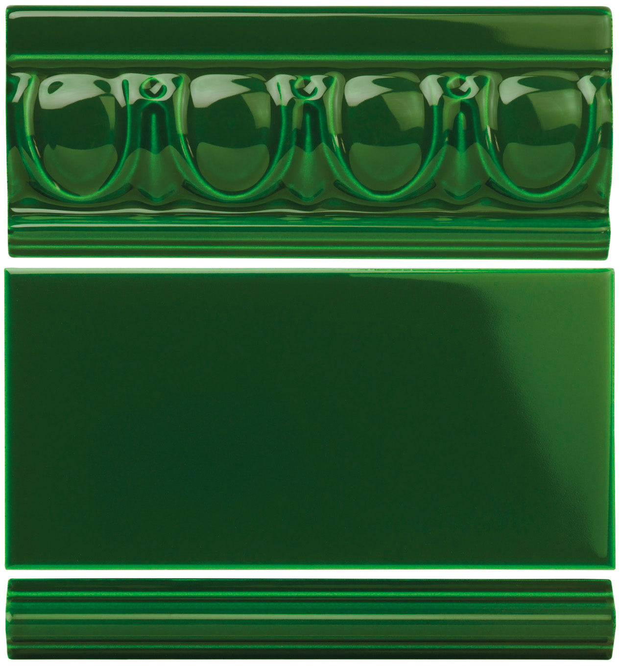 Artworks Edwardian Green Ceramic Tile