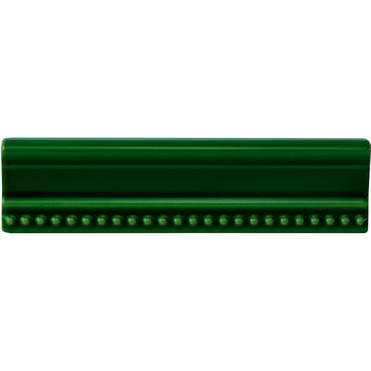 Edwardian Green Hogarth Moulding Ceramic Wall Tile 152x38mm