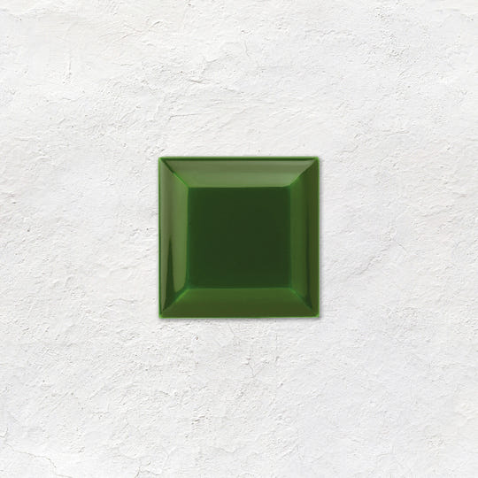 Edwardian Green Metro Bevelled Tile 75 x 75mm - Ceramic - Gloss